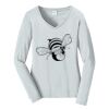 Ladies Long Sleeve Fan Favorite V Neck Tee Thumbnail