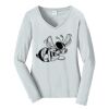 Ladies Long Sleeve Fan Favorite V Neck Tee Thumbnail