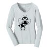 Ladies Long Sleeve Fan Favorite V Neck Tee Thumbnail