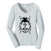 Ladies Long Sleeve Fan Favorite V Neck Tee Thumbnail