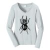 Ladies Long Sleeve Fan Favorite V Neck Tee Thumbnail