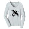 Ladies Long Sleeve Fan Favorite V Neck Tee Thumbnail