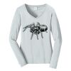 Ladies Long Sleeve Fan Favorite V Neck Tee Thumbnail