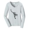 Ladies Long Sleeve Fan Favorite V Neck Tee Thumbnail