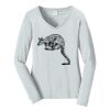 Ladies Long Sleeve Fan Favorite V Neck Tee Thumbnail