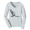 Ladies Long Sleeve Fan Favorite V Neck Tee Thumbnail