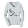 Ladies Long Sleeve Fan Favorite V Neck Tee Thumbnail