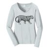 Ladies Long Sleeve Fan Favorite V Neck Tee Thumbnail