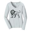 Ladies Long Sleeve Fan Favorite V Neck Tee Thumbnail