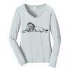 Ladies Long Sleeve Fan Favorite V Neck Tee Thumbnail