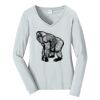 Ladies Long Sleeve Fan Favorite V Neck Tee Thumbnail