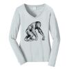 Ladies Long Sleeve Fan Favorite V Neck Tee Thumbnail