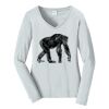 Ladies Long Sleeve Fan Favorite V Neck Tee Thumbnail