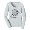 Ladies Long Sleeve Fan Favorite V Neck Tee Thumbnail