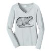 Ladies Long Sleeve Fan Favorite V Neck Tee Thumbnail