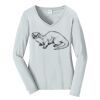 Ladies Long Sleeve Fan Favorite V Neck Tee Thumbnail