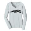 Ladies Long Sleeve Fan Favorite V Neck Tee Thumbnail