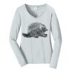 Ladies Long Sleeve Fan Favorite V Neck Tee Thumbnail