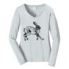 Ladies Long Sleeve Fan Favorite V Neck Tee Thumbnail