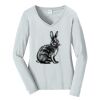 Ladies Long Sleeve Fan Favorite V Neck Tee Thumbnail