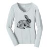 Ladies Long Sleeve Fan Favorite V Neck Tee Thumbnail