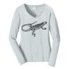 Ladies Long Sleeve Fan Favorite V Neck Tee Thumbnail