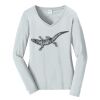 Ladies Long Sleeve Fan Favorite V Neck Tee Thumbnail