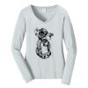 Ladies Long Sleeve Fan Favorite V Neck Tee Thumbnail