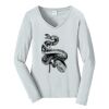 Ladies Long Sleeve Fan Favorite V Neck Tee Thumbnail