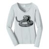 Ladies Long Sleeve Fan Favorite V Neck Tee Thumbnail