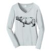 Ladies Long Sleeve Fan Favorite V Neck Tee Thumbnail