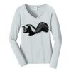 Ladies Long Sleeve Fan Favorite V Neck Tee Thumbnail