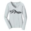 Ladies Long Sleeve Fan Favorite V Neck Tee Thumbnail