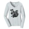 Ladies Long Sleeve Fan Favorite V Neck Tee Thumbnail