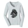 Ladies Long Sleeve Fan Favorite V Neck Tee Thumbnail