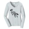 Ladies Long Sleeve Fan Favorite V Neck Tee Thumbnail