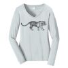 Ladies Long Sleeve Fan Favorite V Neck Tee Thumbnail