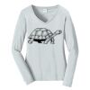 Ladies Long Sleeve Fan Favorite V Neck Tee Thumbnail