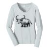 Ladies Long Sleeve Fan Favorite V Neck Tee Thumbnail