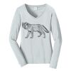 Ladies Long Sleeve Fan Favorite V Neck Tee Thumbnail