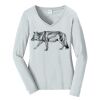 Ladies Long Sleeve Fan Favorite V Neck Tee Thumbnail