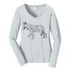 Ladies Long Sleeve Fan Favorite V Neck Tee Thumbnail