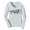 Ladies Long Sleeve Fan Favorite V Neck Tee Thumbnail