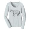 Ladies Long Sleeve Fan Favorite V Neck Tee Thumbnail