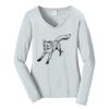 Ladies Long Sleeve Fan Favorite V Neck Tee Thumbnail