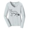 Ladies Long Sleeve Fan Favorite V Neck Tee Thumbnail