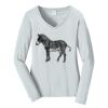 Ladies Long Sleeve Fan Favorite V Neck Tee Thumbnail