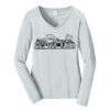 Ladies Long Sleeve Fan Favorite V Neck Tee Thumbnail