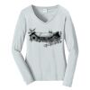 Ladies Long Sleeve Fan Favorite V Neck Tee Thumbnail