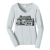 Ladies Long Sleeve Fan Favorite V Neck Tee Thumbnail